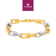 HABIB Oro Italia 916 Yellow and White Gold Bracelet GW42380323(YW)-BI