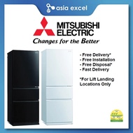MITSUBISHI MR-CGX56EX 450L 3 DOOR BOTTOM FREEZER REFRIGERATOR