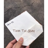 100 white paper bags 12x12