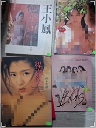 絕版港版寫真集，2000年代。陳秀茹寫真集$100（中間書脊位有脱離現象）。宮沢理惠 RIE.M$180。陳雅倫写真葉青霖攝$300。友板里惠寫真$80（硬面殘）。柏原芳惠写真$80。王小鳳自由自在希