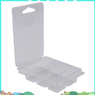 100 Packs Wax Melt Clamshells Molds Square, 6 Cavity Clear Plastic Cube Tray for Candle-Making & Soa