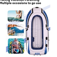 Intime Kayaking - 4 Person PVC Rubber Dinghy Inflatable Boat Thickened Portable Kayak Fishing Boat C