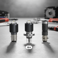 Hot Sale - Motorcycle LED Projector Headlight Bulb P15D BA20D H4 Integrated High and Low Beam Bulb  
