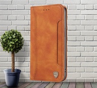 retro wallet case oppo a76 oppo a76 case cover - soft brown