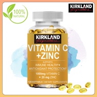 KIRKLAND Vitamin C and Zinc capsule Supplement Vitamin C 1000mg with Zinc 20 mg  for Immune Support