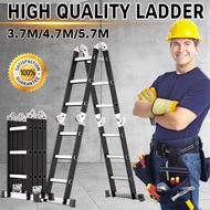 20/16/12FT Ladder Foldable Heavy Duty Aluminum Thickened Multipurpose Adjustable Step Ladder