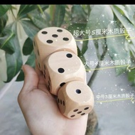[Multi-faceted Dice] [Ready Stock] Wooden Number Dice Dice Cup Large Color Toy Sieve Big Dice Solid 