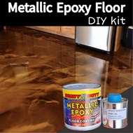 ( Metallic Epoxy Paint ) 1L METALLIC EPOXY FLOOR PAINT PROTECTIVE &amp; COATING Tiles &amp; Floor Paint HEAVY DUTY