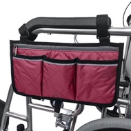 Wheelchair Side Bag Portable Armrest Pouch Organizer Bag Stroller Hanging Bag Large Capacity