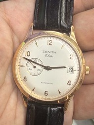 Zenith 真力時 Elite 18K金超薄自動機械錶 1125單錶頭 (原裝面/走時正常)$29999