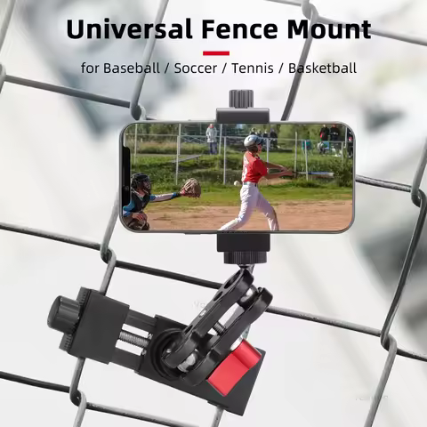 Vamson Phone Fence Mount for Baseball Softball Camera Holder for GoPro11 Insta360 X3 DJI Accessories