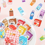 Bantang Cold Drink Shop-Box Sticker Pack Food/Beverage 45 Pieces Sealing Stickers/Label Stickers U16