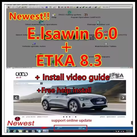 2025 elsawin 6.0 with etka 8.3 software Newest Repair Software Group Vehicles Electronic Parts Catal
