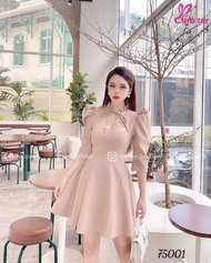 ĐẦM XÒE DỰ TIỆC THẮT NƠ CỔ BÈO DỄ THƯƠNG-D17