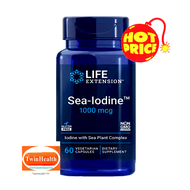 Life Extension Sea Iodine 1000 mcg 60 Veg Caps  - Natural Iodine Supplement from Kelp