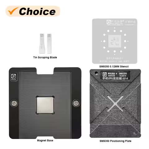 AMAOE 0.12/0.15mm Magnetic Planting Tin Station Kit for Snapdragon888 SM8350 Positioning Plate BGA R