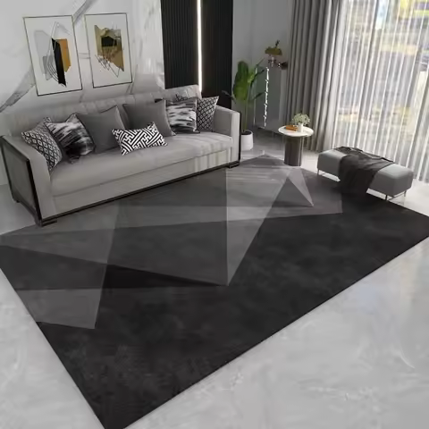 VIKAMA Modern Simple Style 140x200 Crystal Velvet Carpet Door Mat Kitchen Mat Tensioned Washable