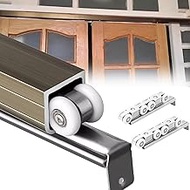 Pocket Door Rail And Rollers, Glass/Sliding Door Guide Track For 1 Door Up To 440Lbs, 140 150 160 20