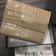 Authentic Furla Croc Embossed Leather Wallet