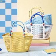 Portable Plastic Bath Storage Basket - Dormitory Organizer for Bathroom Essentials