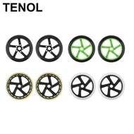 TENOL 1 Pair Wheels Electric Scooter Roller Tires Front Rear Spare Wheel Noiseless