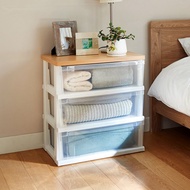 日本天馬 日本製 55面寬木質頂版三層抽屜收納櫃-DIY