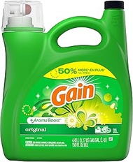 Gain + Aroma Boost Liquid Laundry Detergent, Original Scent, 96 Loads, 138 fl oz, HE Compatible (Pac