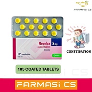 Novolax Bisacodyl 5mg 105 Coated Tablets EXP:06/2025 [ Constipation, Ubat Sembelit ]