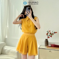 [MUA 2 GIẢM 20K] Set lẻ Áo sơ mi nữ kiểu sát nách thời trang GUMAC AF01028 - Quần A xếp ly thời tran