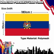 【Benderaku】BENDERA WILAYAH PERSEKUTUAN 3x6ft  (90CM X 180CM)【Polymesh】#3601