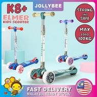 (NEW DESIGN) TAHAN 100KG Jollybee K8+ ELMER Adjustable Foldable Child Kids Scooter Skuter Kanak Bala