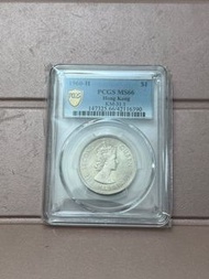 （60H年MS66）英女王伊麗莎白二世，香港1960年硬幣大一元（$1 ） Queen Elizabeth ll Hong Kong 1960 $1