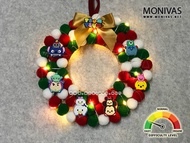 Tsum Tsum Christmas Wreath Crafting Creative Handmade Gift DIY Home Decorations