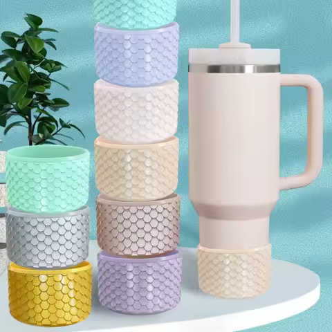 Silicone Boot Sleeve For Stanley 40oz 30oz Tumbler Protective Water Bottle Bottom Bumper Silicone Cu