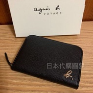 全新 agnes b. 黑色 草寫b 拉鍊款 拉鏈 牛皮 零錢包 鑰匙包 信用卡夾 名片夾 零錢袋 保證真品 正品