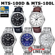 CASIO ของแท้ รุ่น MTS-100D MTS-100L นาฬิกาผู้ชาย กระจกกันรอย แบตเตอรี่ 10 ปี สายสแตนเลส สายหนัง MTS100 MTS-100D-7A MTS-100D-1A MTS-100L-1A MTS-100L-7A