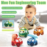 toy Car educational cartoon 4pcs inertial baby DIY years old 0-3