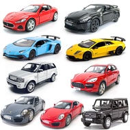 Model kereta Alloy Mercedes-Benz Porsche 1:36 Model kereta sport Lamborghini tarik pintu belakang ke