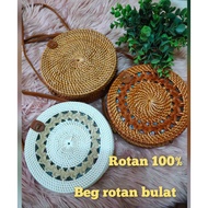 BEG  BULAT  ROTAN ASLI/ BEG ROTAN BULAT HAND MADE