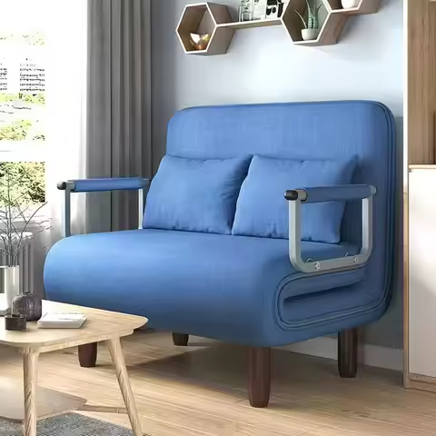 Folding Bed Sofa Bed Single Dual-Use Office Noon Break Bed Household Simple and Portable Small Folda