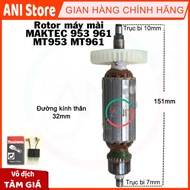 Rotor máy mài MAKTEC 953 961 MT953 MT961 220V dây đồng (Cánh Nhựa) - Tặng chổi than