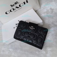 COACH 手袋 銀包 背囊 禮物 241五色 徽標壓經典老花 中款錢包 女款灰色17