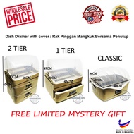 Dish Drainer with cover / Century Rak Pinggan Mangkuk Bersama Penutup/ Dish Rack / Dish Storage Rack