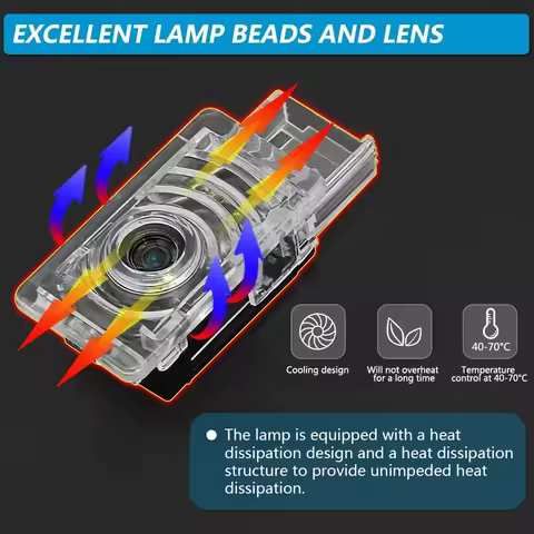 LED Car Door Badge Light Logo Shadow Laser Projector Luces Auto Courtesy Welcome Logo Emblem Lamps F