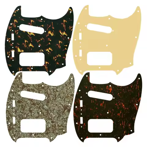 Pleroo Guitar Parts For Custom USA Fender Mustang SH Guitar Pickguard With Single And Humbucker Pick