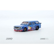 INNO 1:64 MAD MIKE 1976 RX3 Station Wagon D1GP 2024 BLUE#23 Diecast Model Car