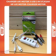 Charger Aki Motor 3 USB 2 in 1/Casan HP Aki Motor-Charger Motor