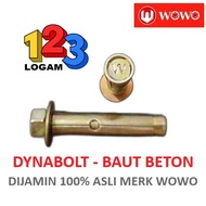 (3730) 10 x 77 Concrete Bolts - Dynabolt WOWO Brand - Key 12