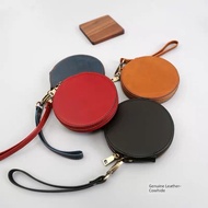 beg dompet perempuan dompet perempuan Handmade Mini Round Genuine Leather Key Female Coin Purse