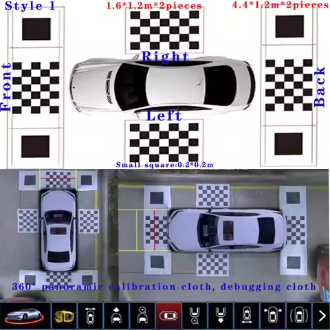 Automatic completion Calibration cloth for Car 360 ° panoramic image system debugging cloth 2D 3D co